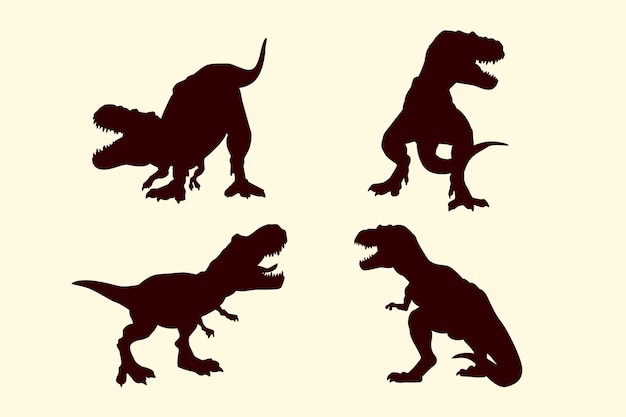 Hand drawn  t-rex silhouette