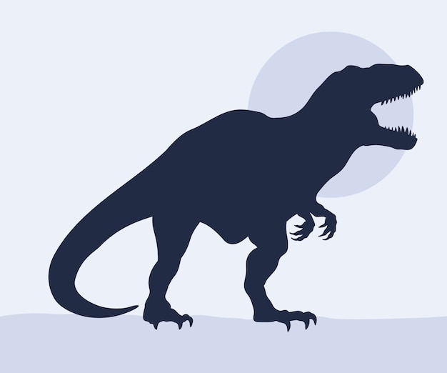 Hand drawn  t-rex silhouette