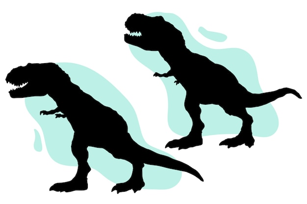 Hand drawn  t-rex silhouette