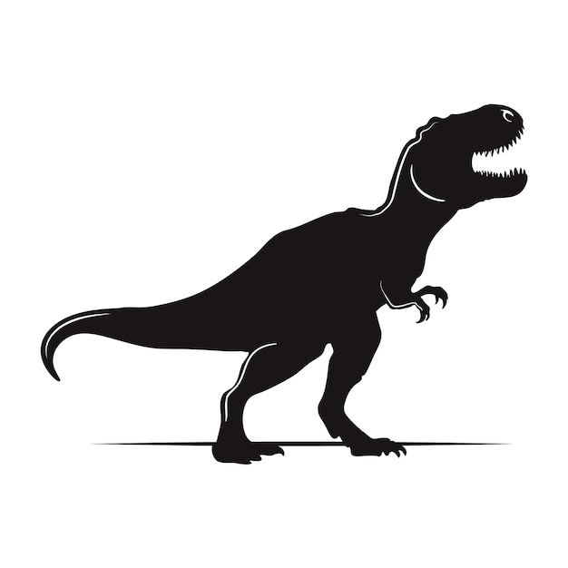 Hand drawn  t-rex silhouette