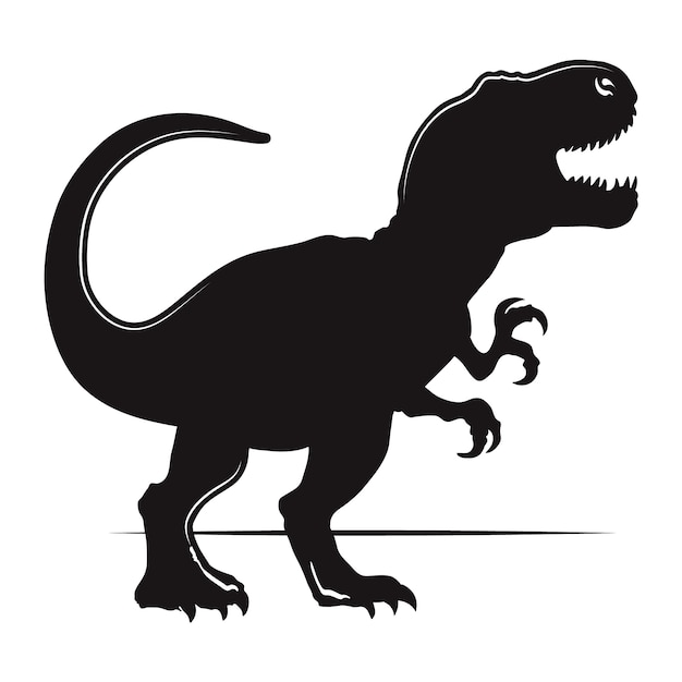 Free vector hand drawn  t-rex silhouette