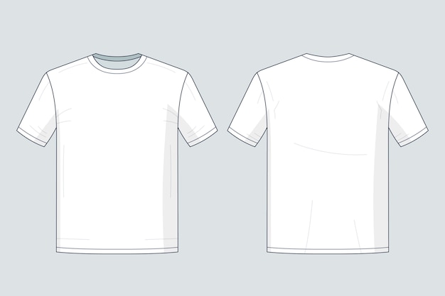 Free Vector hand drawn t-shirt outline illustration