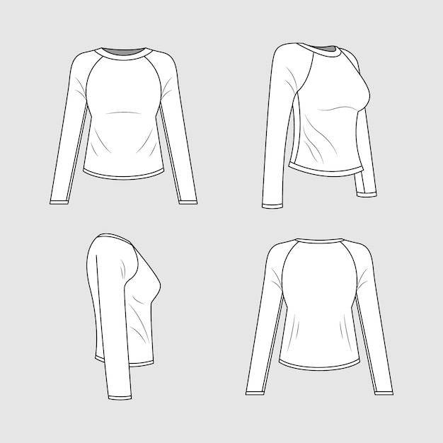 Free vector hand drawn t-shirt outline illustration