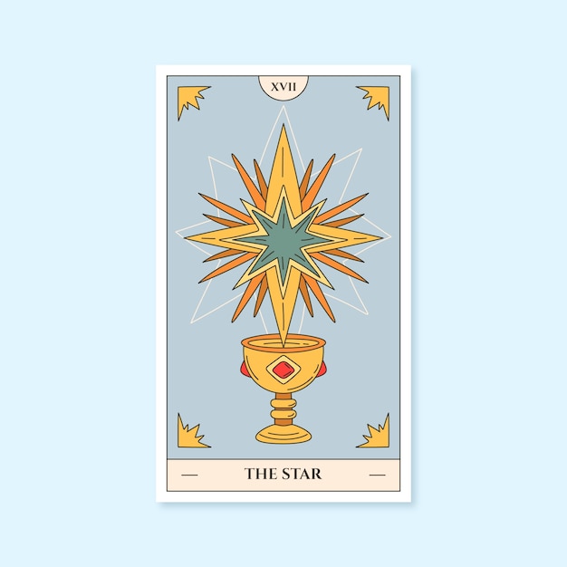 Free Vector hand drawn tarot card illustration