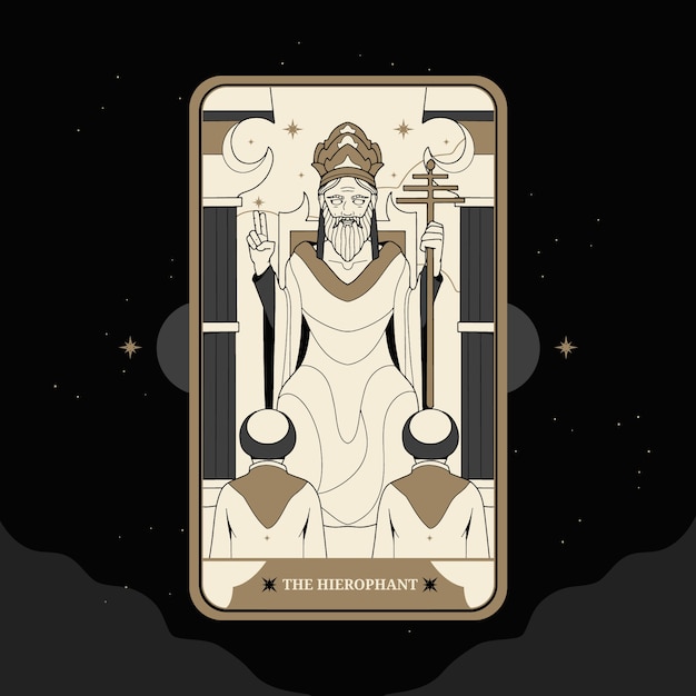 Hand drawn tarot cards illustration