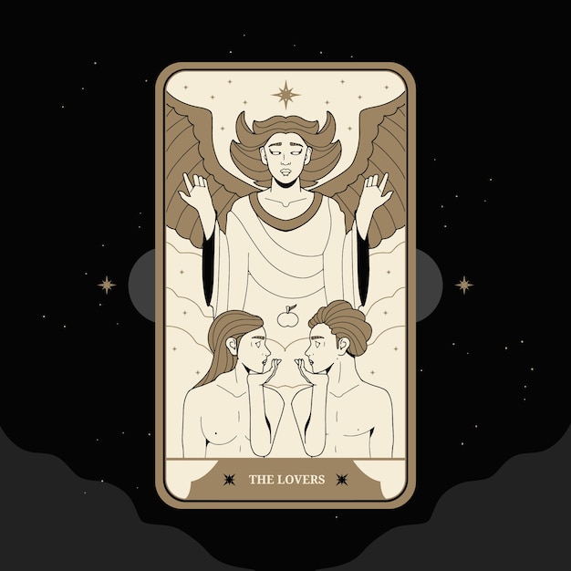 Hand drawn tarot cards illustration