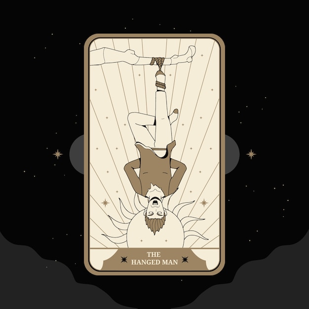 Hand drawn tarot cards illustration