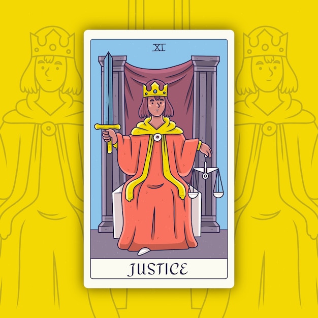 Free Vector hand drawn tarot cards illustration