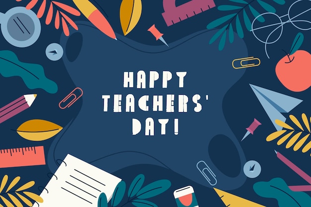 Hand drawn teachers' day background