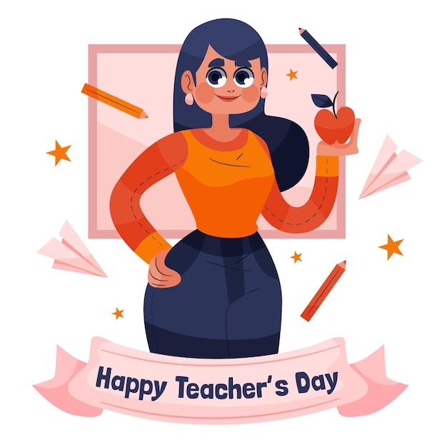 Hand drawn teachers day concept