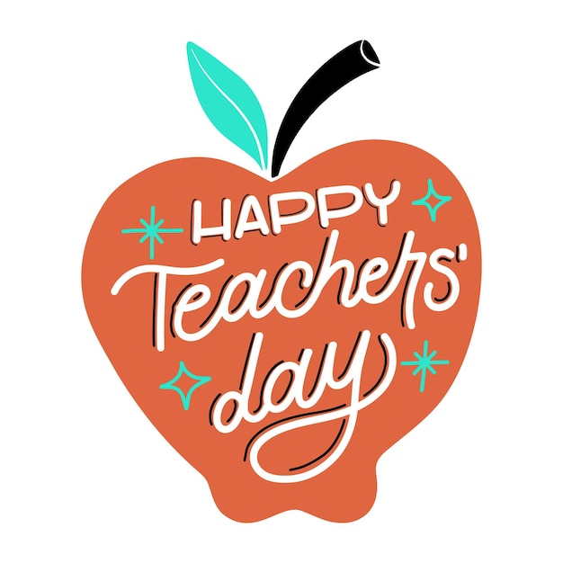 Free Vector hand drawn teachers' day lettering