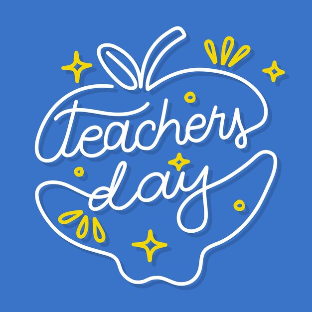 Hand drawn teachers' day lettering