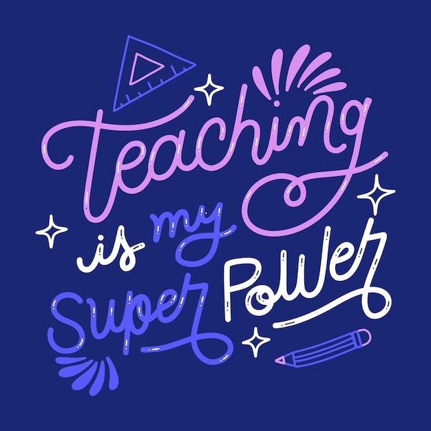 Free Vector hand drawn teachers' day lettering