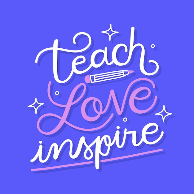 Free vector hand drawn teachers' day lettering