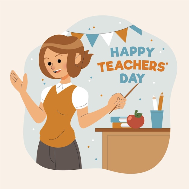 Hand drawn teachers' day