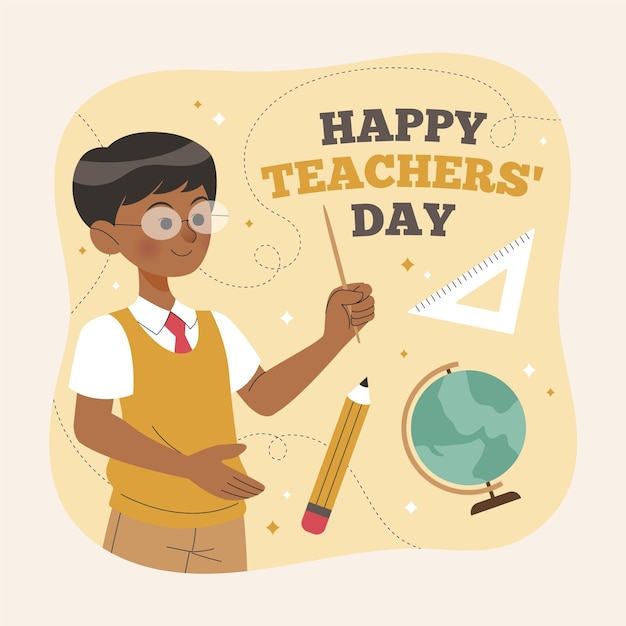 Free Vector hand drawn teachers' day