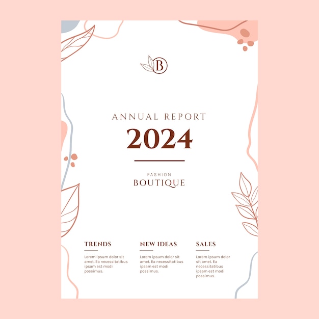 Hand drawn texture boutique annual report