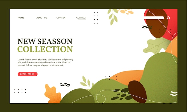 Hand drawn texture boutique landing page