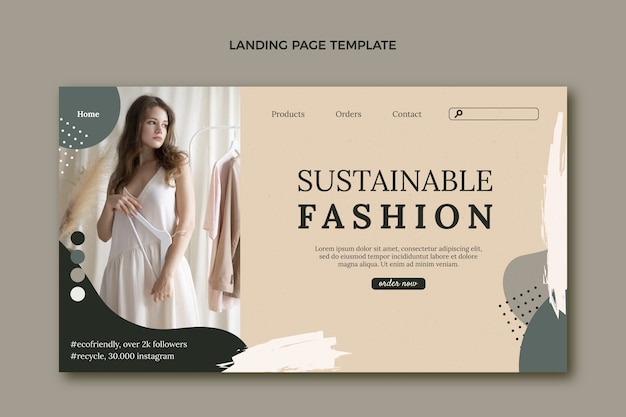 Hand drawn texture boutique template