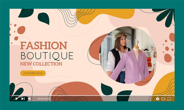 Hand drawn texture boutique template