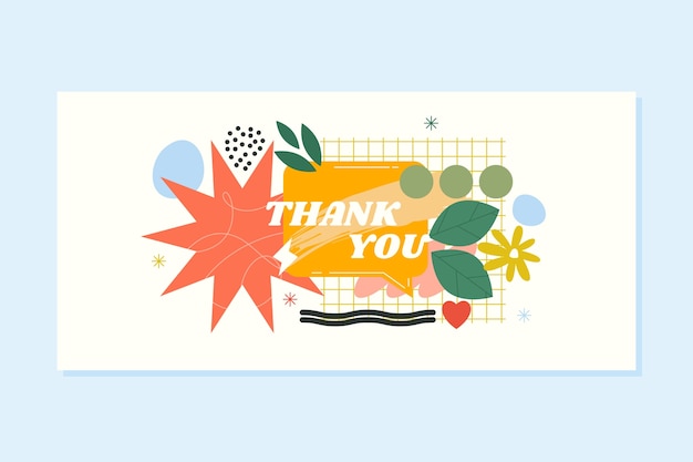 Free Vector hand drawn thank you text design banner