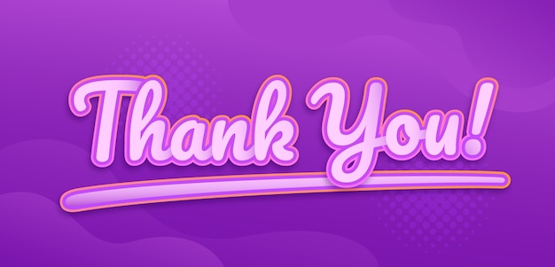 Free Vector hand drawn thank you text design banner