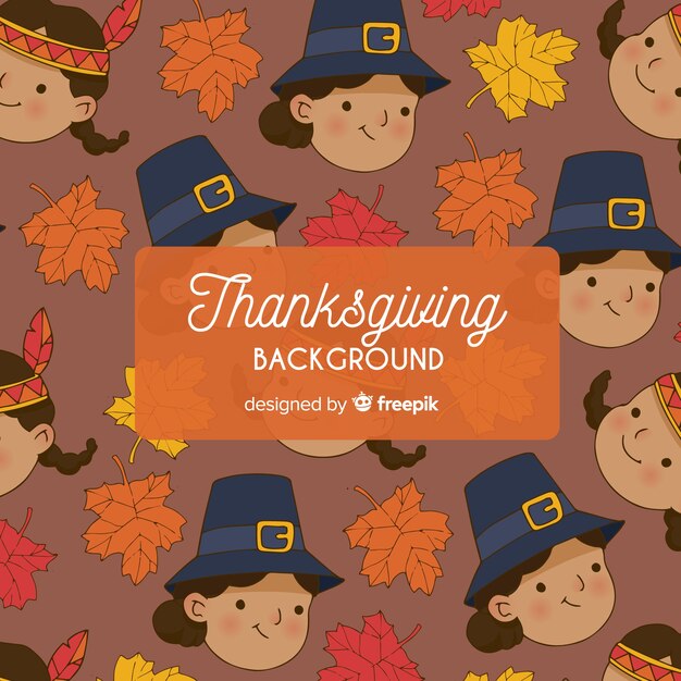 Hand drawn thanksgiving background