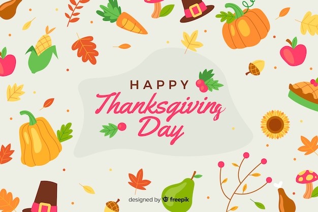 Hand drawn thanksgiving background