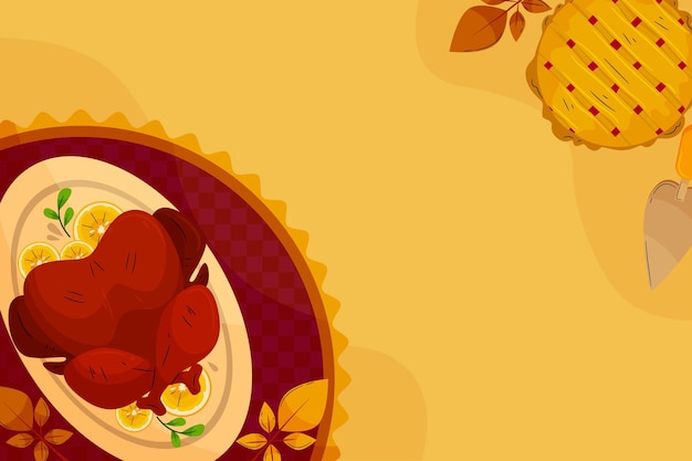 Hand drawn thanksgiving background