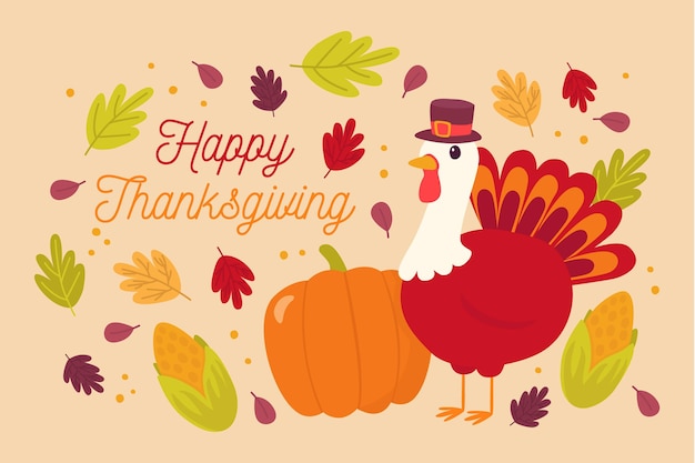 Hand drawn thanksgiving background