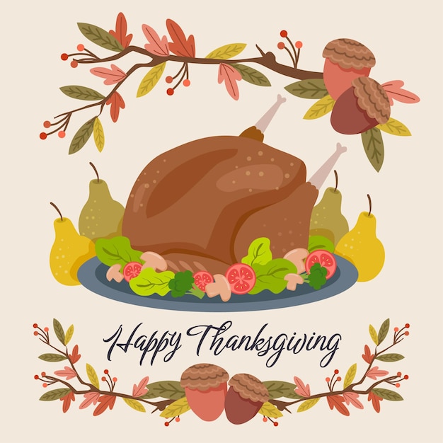 Free Vector hand drawn thanksgiving illustration