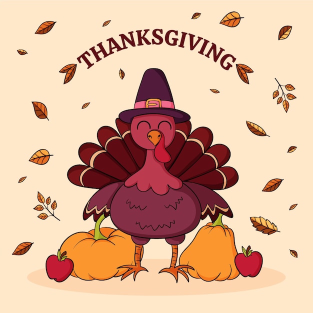 Hand drawn thanksgiving illustration