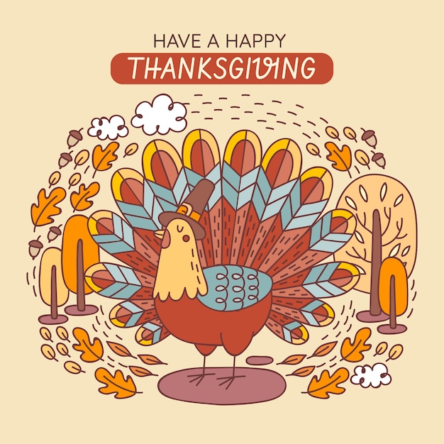 Hand drawn thanksgiving illustration