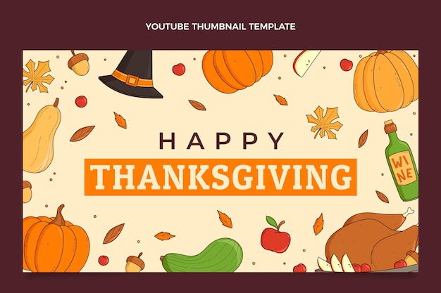 Hand drawn thanksgiving youtube thumbnail