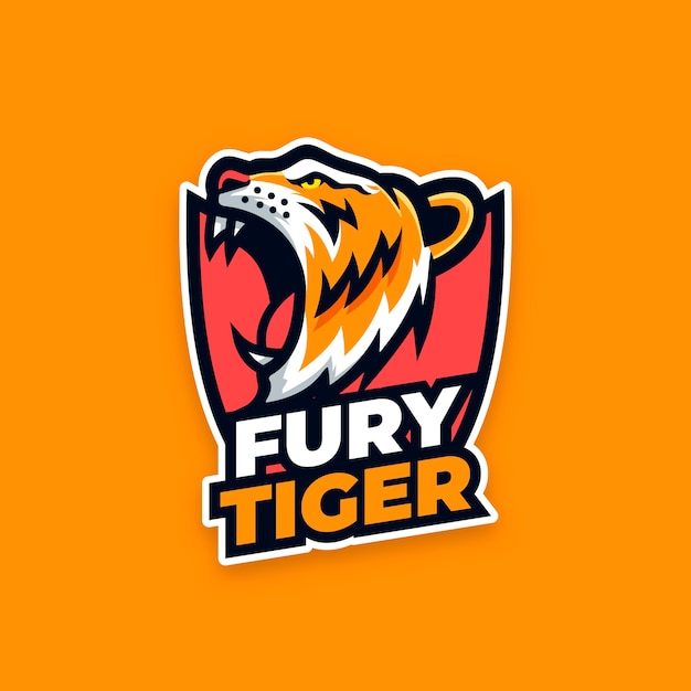 Hand drawn tiger logo design