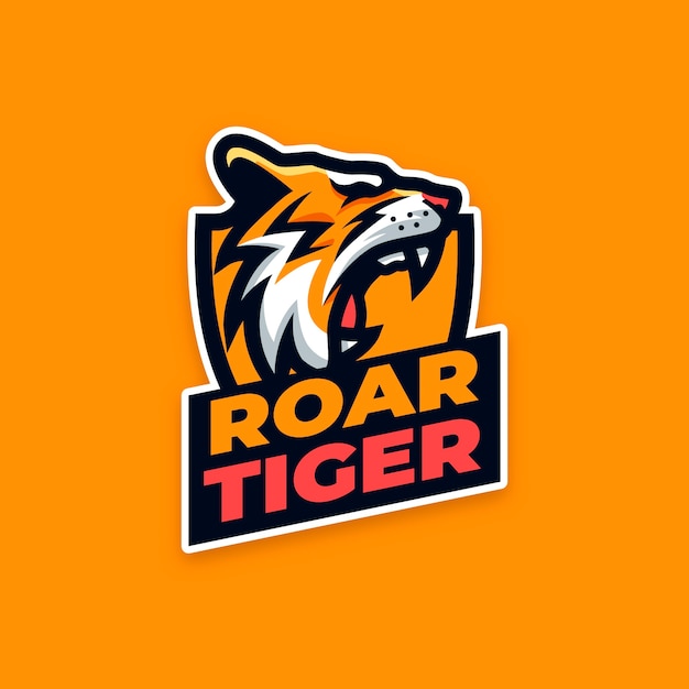 Hand drawn tiger logo design