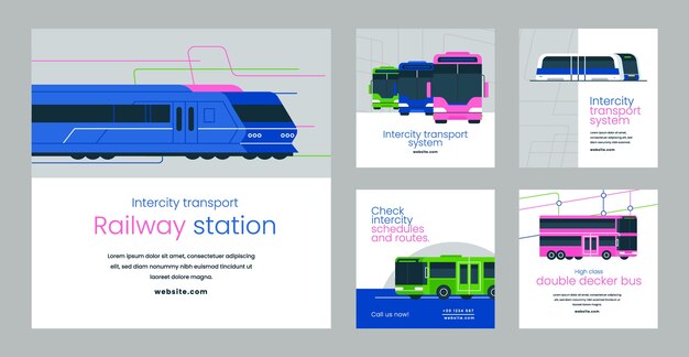 Hand drawn transport template