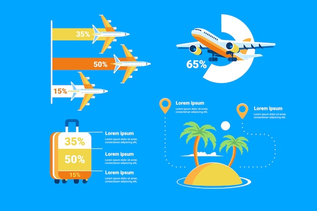 Free Vector hand drawn travel agency infographic