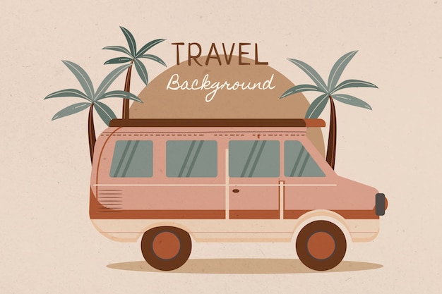 Free Vector hand drawn travel background