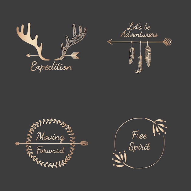 Hand drawn travel design collection