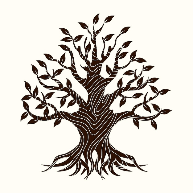 Free vector hand-drawn tree life concept