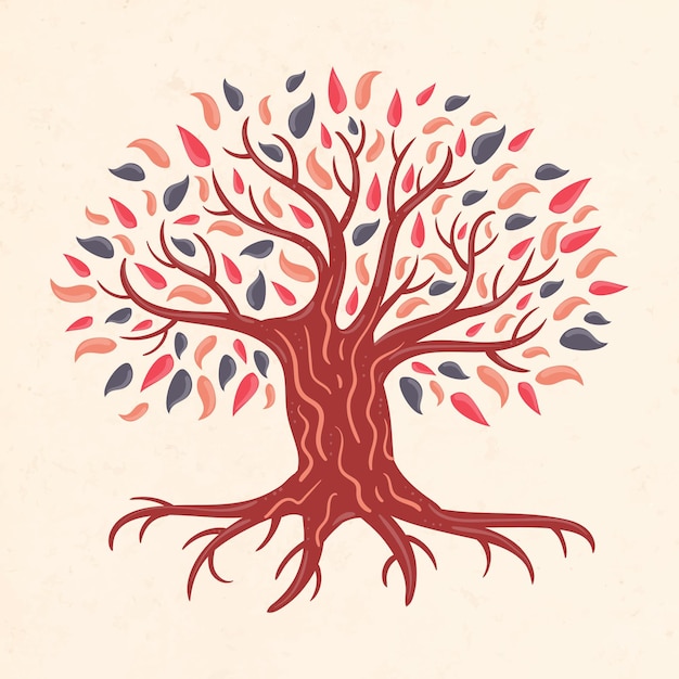 Free Vector hand drawn tree life illustration