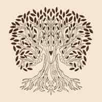 Free vector hand-drawn tree life theme