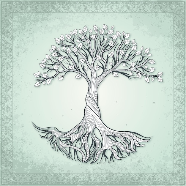 Free Vector hand drawn tree life