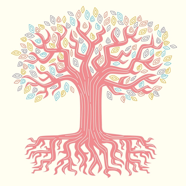 Free Vector hand drawn tree life