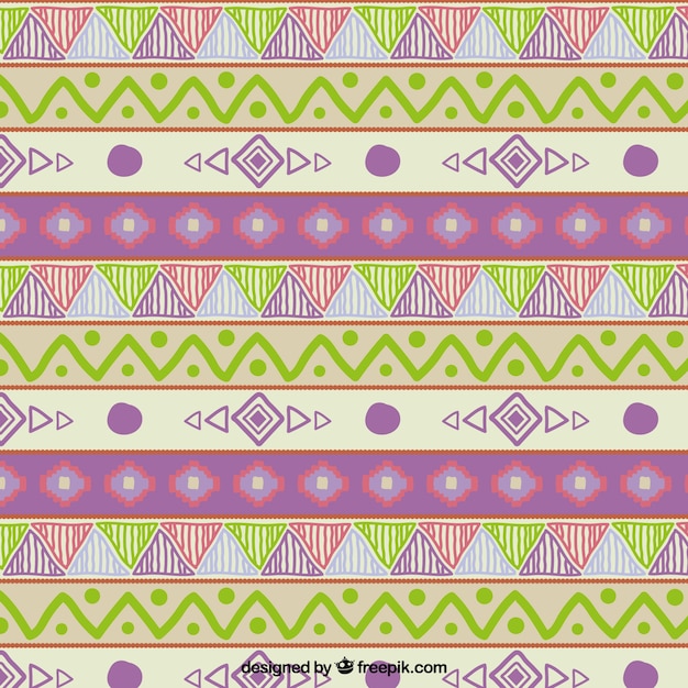 Free Vector hand drawn tribal pattern