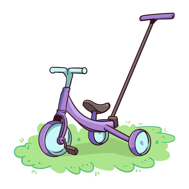 Free Vector hand drawn tricycle illustration