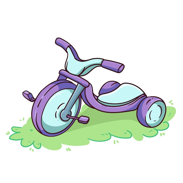 Free Vector hand drawn tricycle illustration