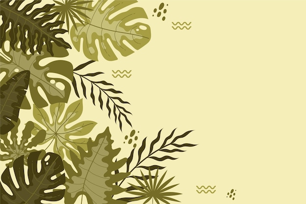 Free Vector hand drawn tropical background