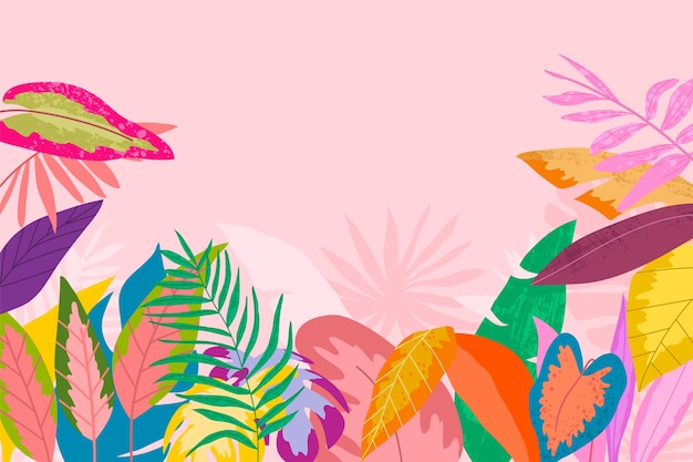 Free Vector hand drawn tropical background